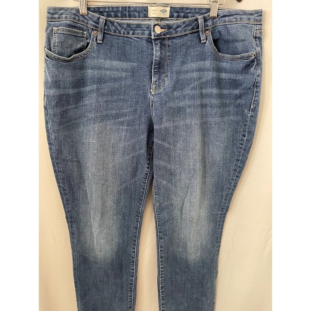 Old Navy Women's Dark Wash Straight Jeans - Picture 7 of 13